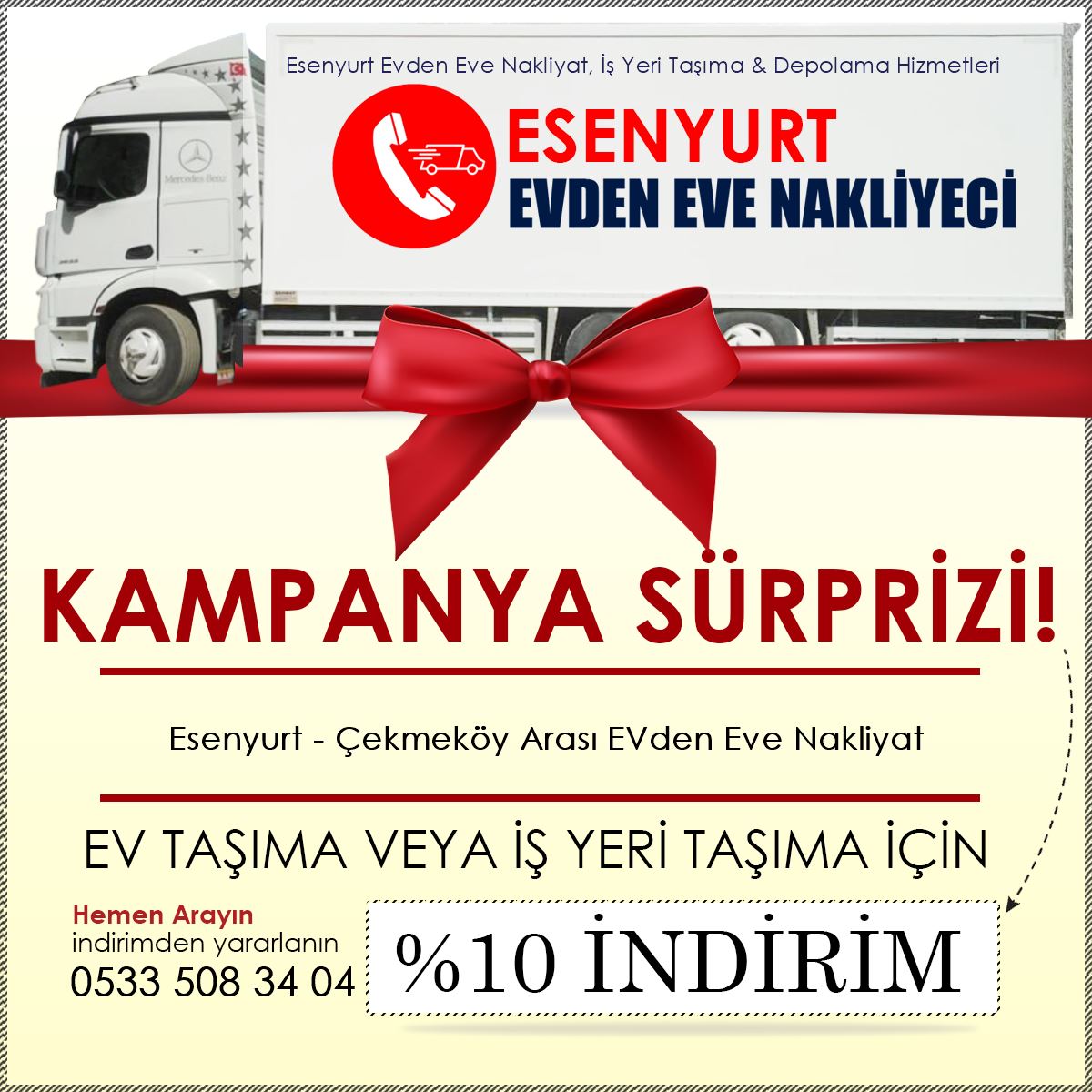 Esenyurt - Çekmeköy Arası EVden Eve Nakliyat