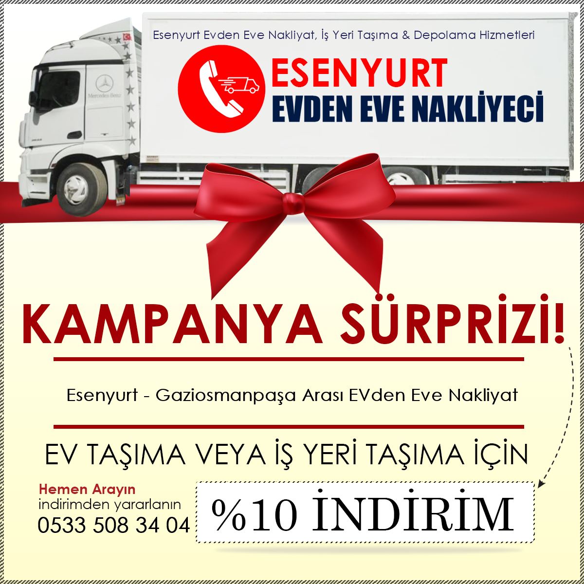 Esenyurt - Gaziosmanpaşa Arası EVden Eve Nakliyat